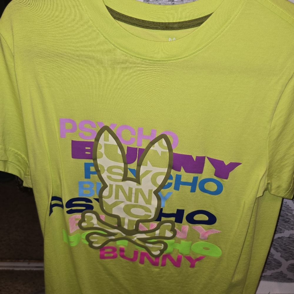 Psycho Bunny Neon Yellow Graphic Short-Sleeve Tee